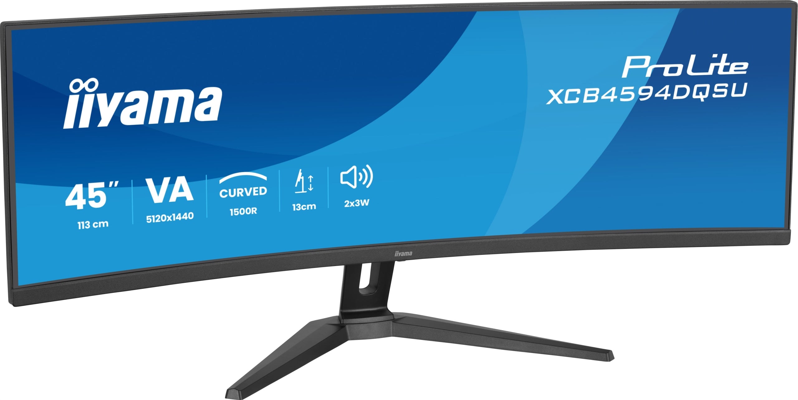 Monitor iiyama ProLite XCB4594DQSU-B1 45 329 Curved DualQHD VA LED, Packaging status original