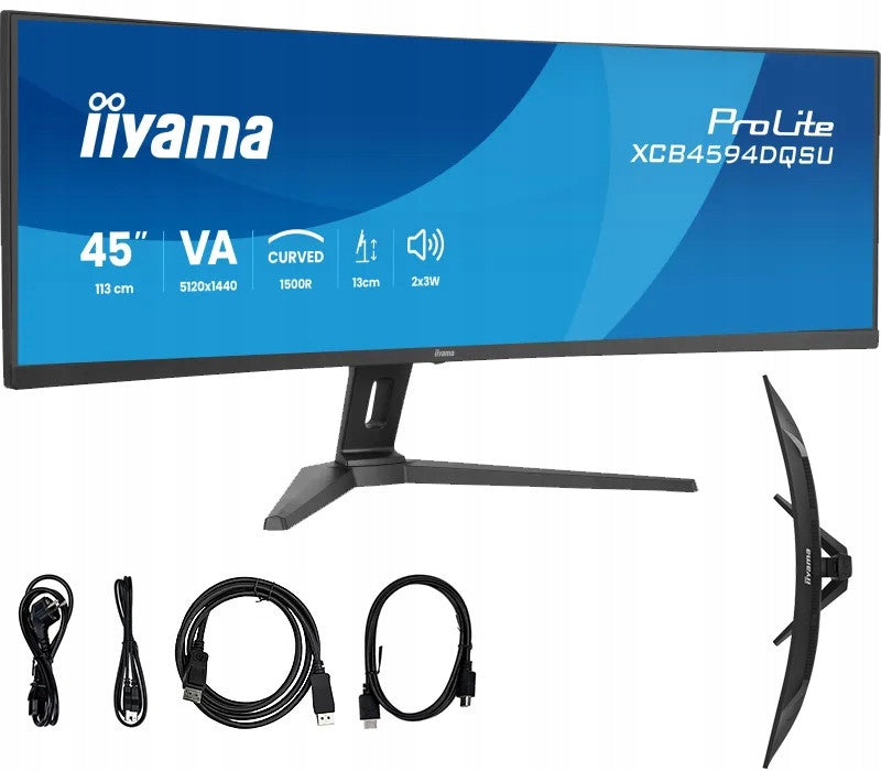 Monitor iiyama ProLite XCB4594DQSU-B1 45 329 Curved DualQHD VA LED,