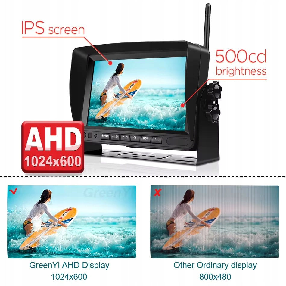 Monitor samochodowy 7" DVR Nagrywarka Bezprzewodowa + Kamera Brand no brand