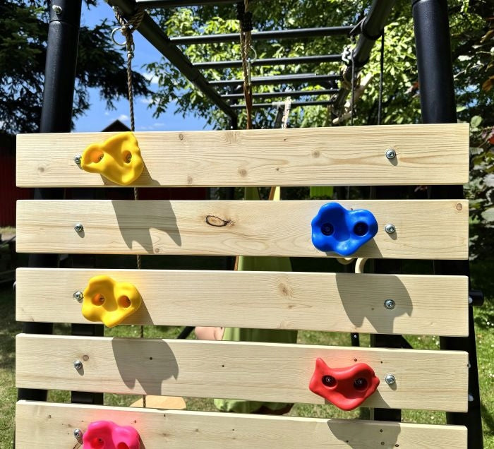 Monkey bar garden gym + climbing wall Product height 222 cm