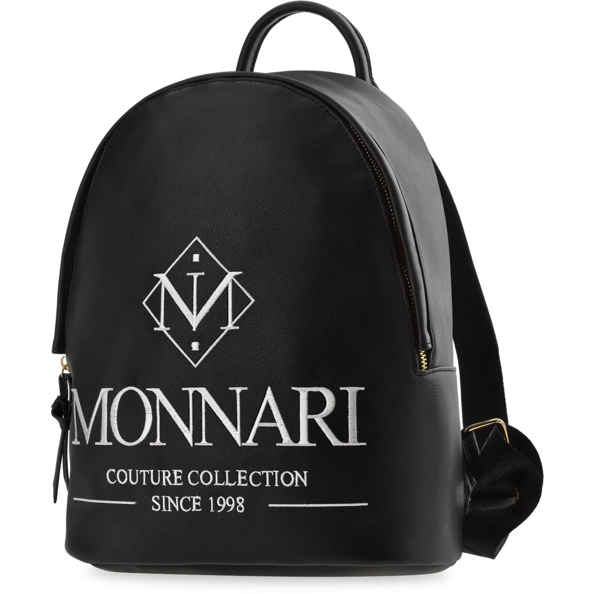 Monnari Women's Premium Backpack Elegant Urban Logo Leather Black Packaging status original