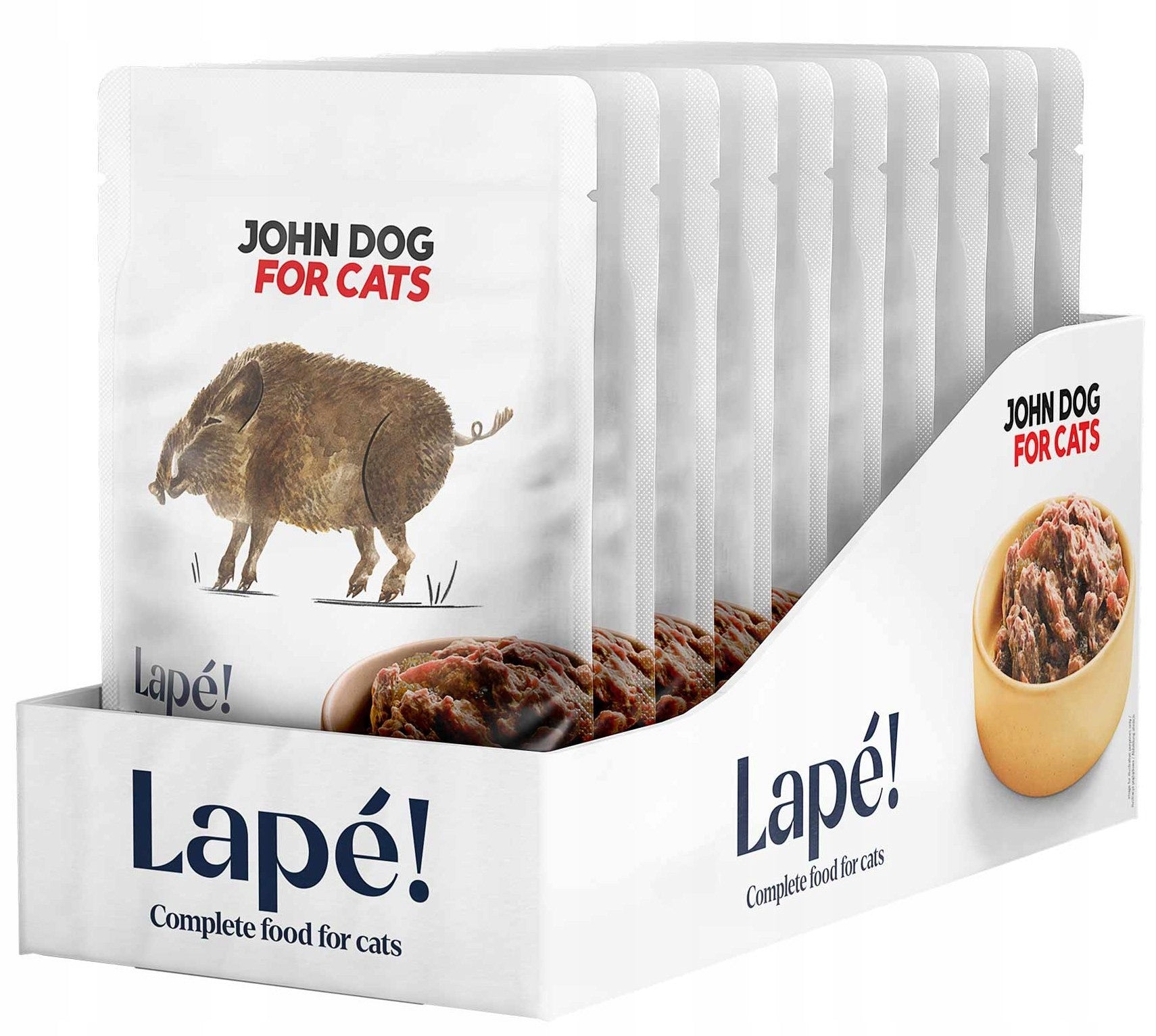 Monoprotein Wet Cat Food Boar 100 g Lapé John Dog for Cats Brand John Dog for Cats