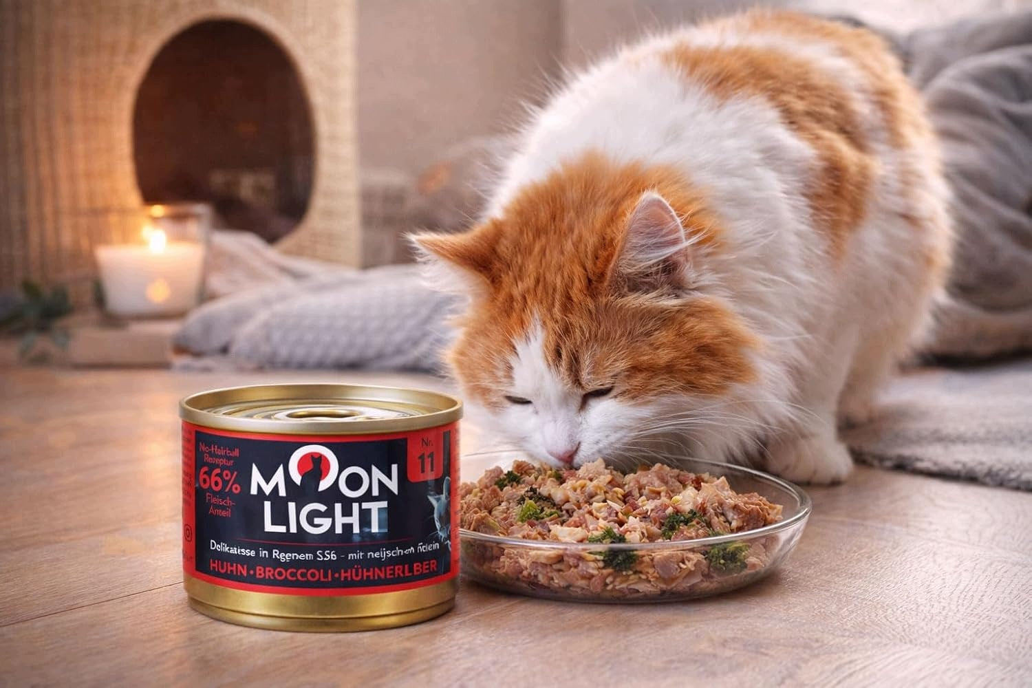 Moonlight 11 WET CAT FOOD CHICKEN BROCCOLI LIVER 80g Brand Moonlight