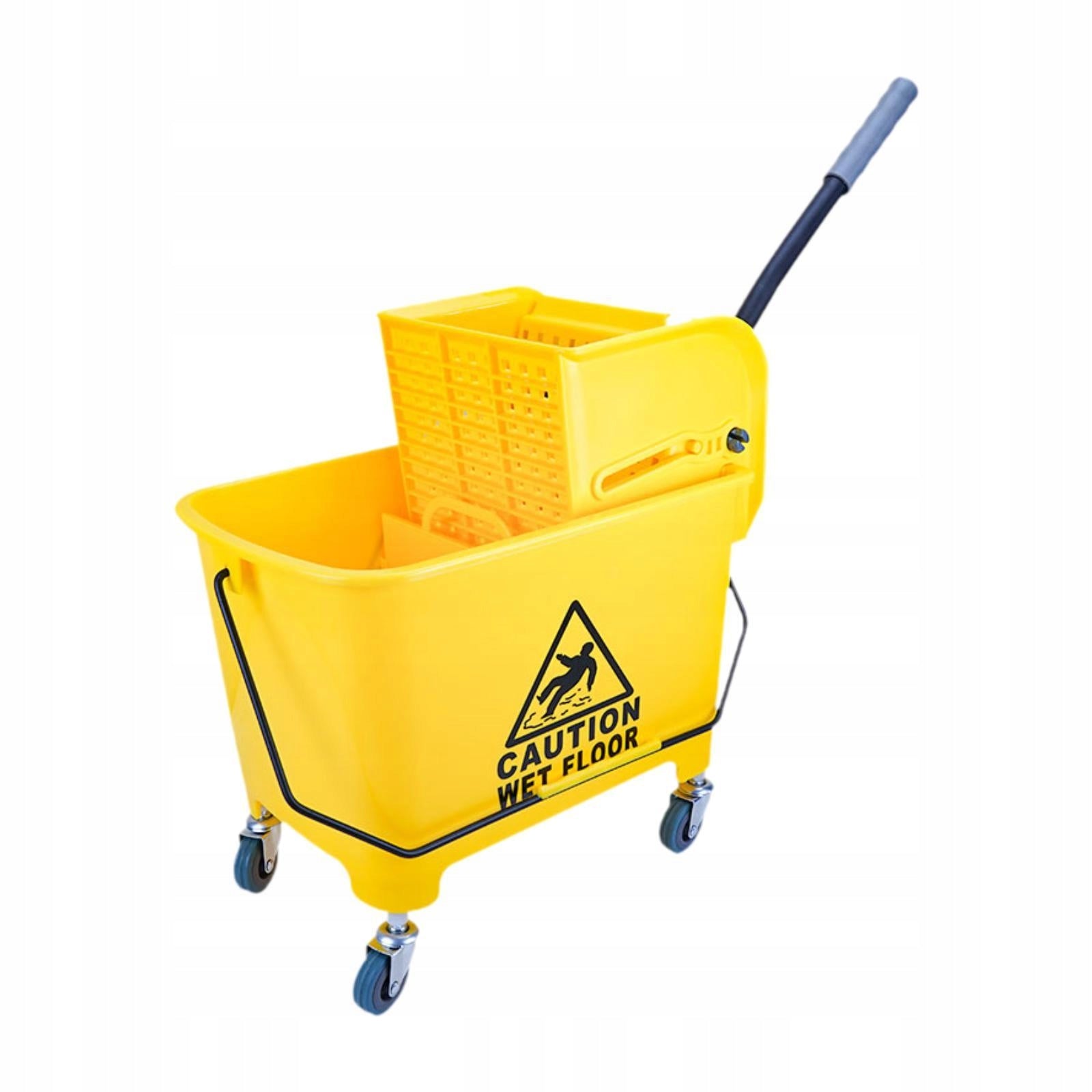 Mop Bucket on Wheels Side Press Lightweight Sturdy Ergonomic PP Material