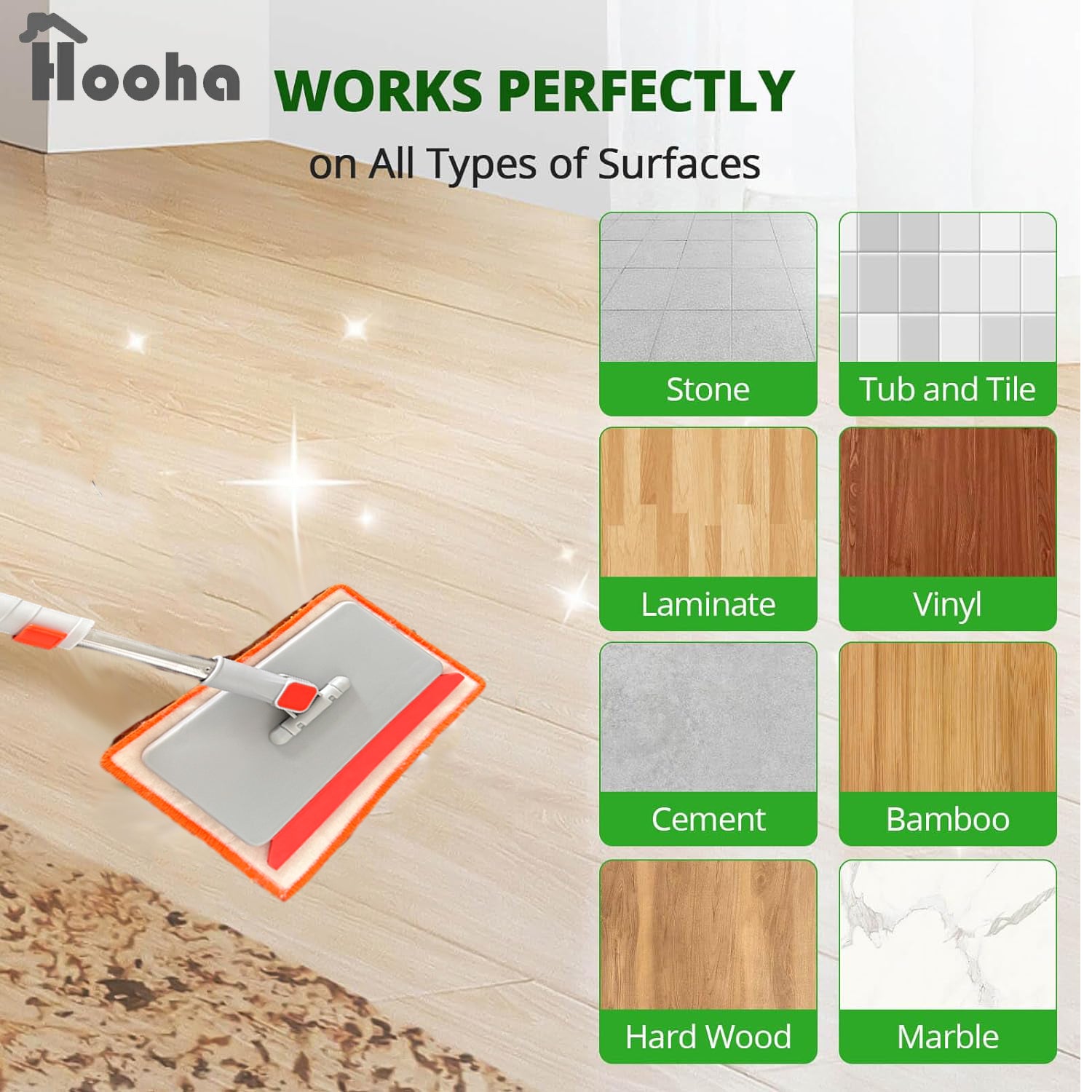 Mop Obrotowy Z Sciagaczka + Szczotka Do Mycia Podłogi Teleskopowy 85-130cm Brand Hooha