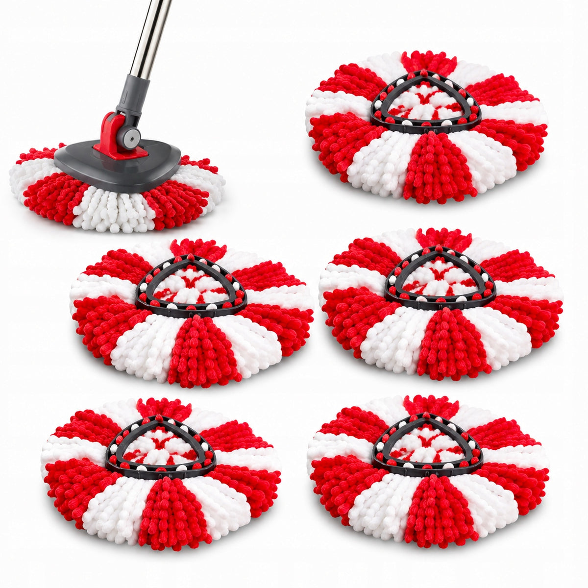 Mop Refills 6 Pcs Microfiber Mops 36cm Compatible with Turbo REPLACEMENT