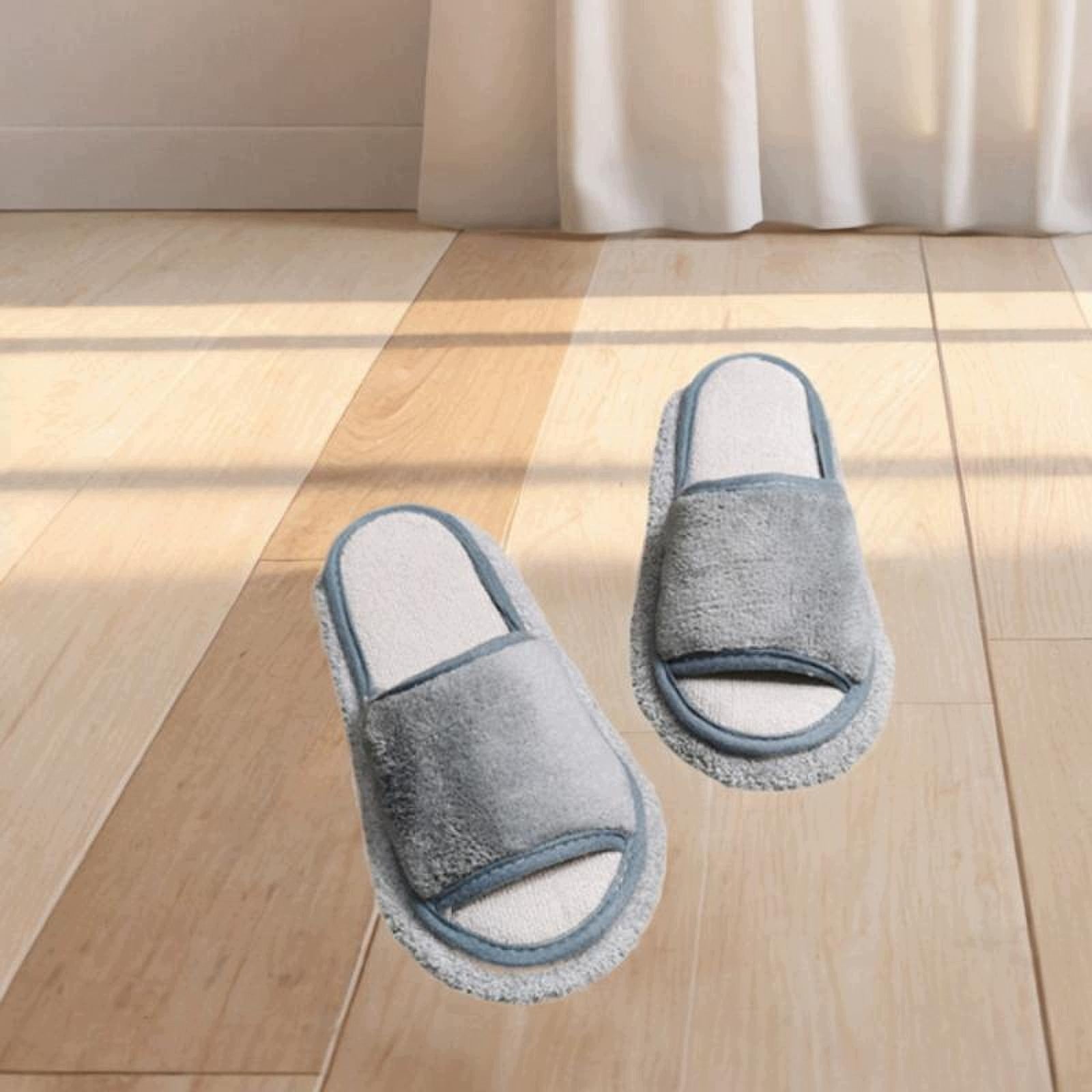 Mop Slippers Floor Cleaning Washable Silent Mopping Slippers Grey 24.5cm