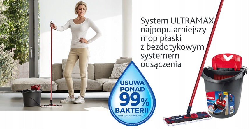 Mop Vileda Ultramax SET with BUCKET flat mop BOX Packaging status original