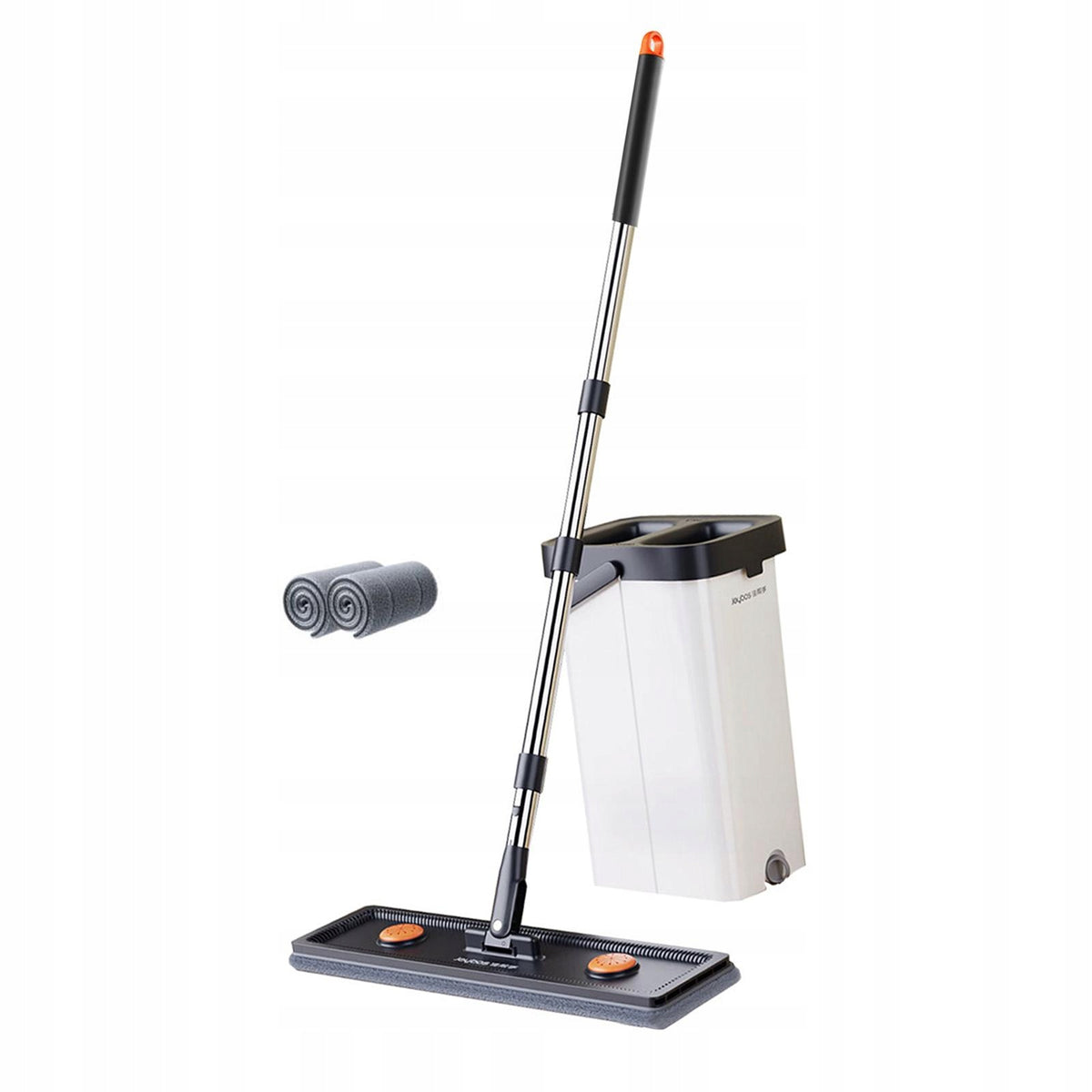Mop and Bucket with Wringer Set Flat Mop for Hardwood Tile Wall 33cm 2 pads Brand no brand