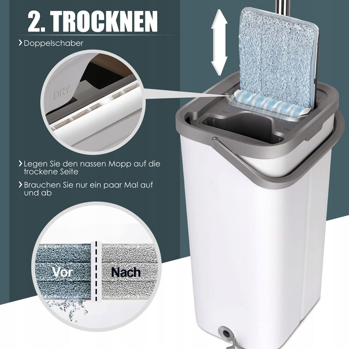 Mop set with bucket, Packaging status original