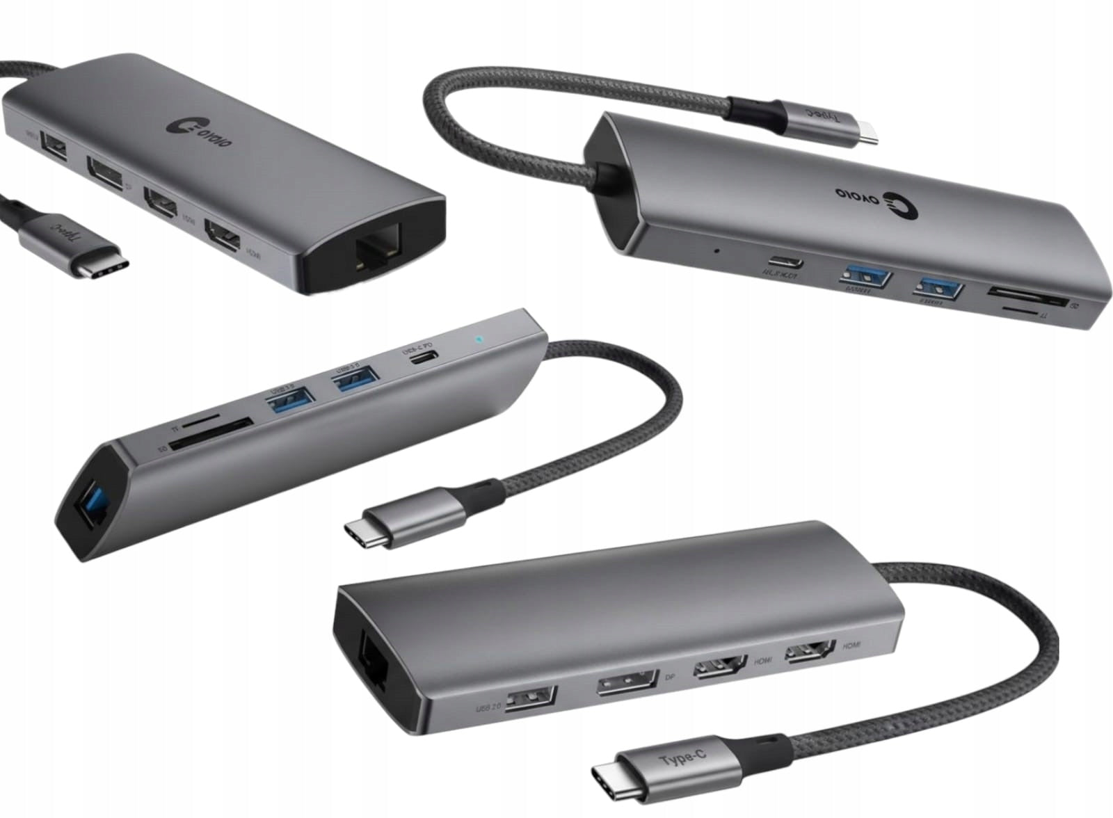 More Ports & Single Cable Charging HUB USB-C 100W Lenovo 2 Monitors