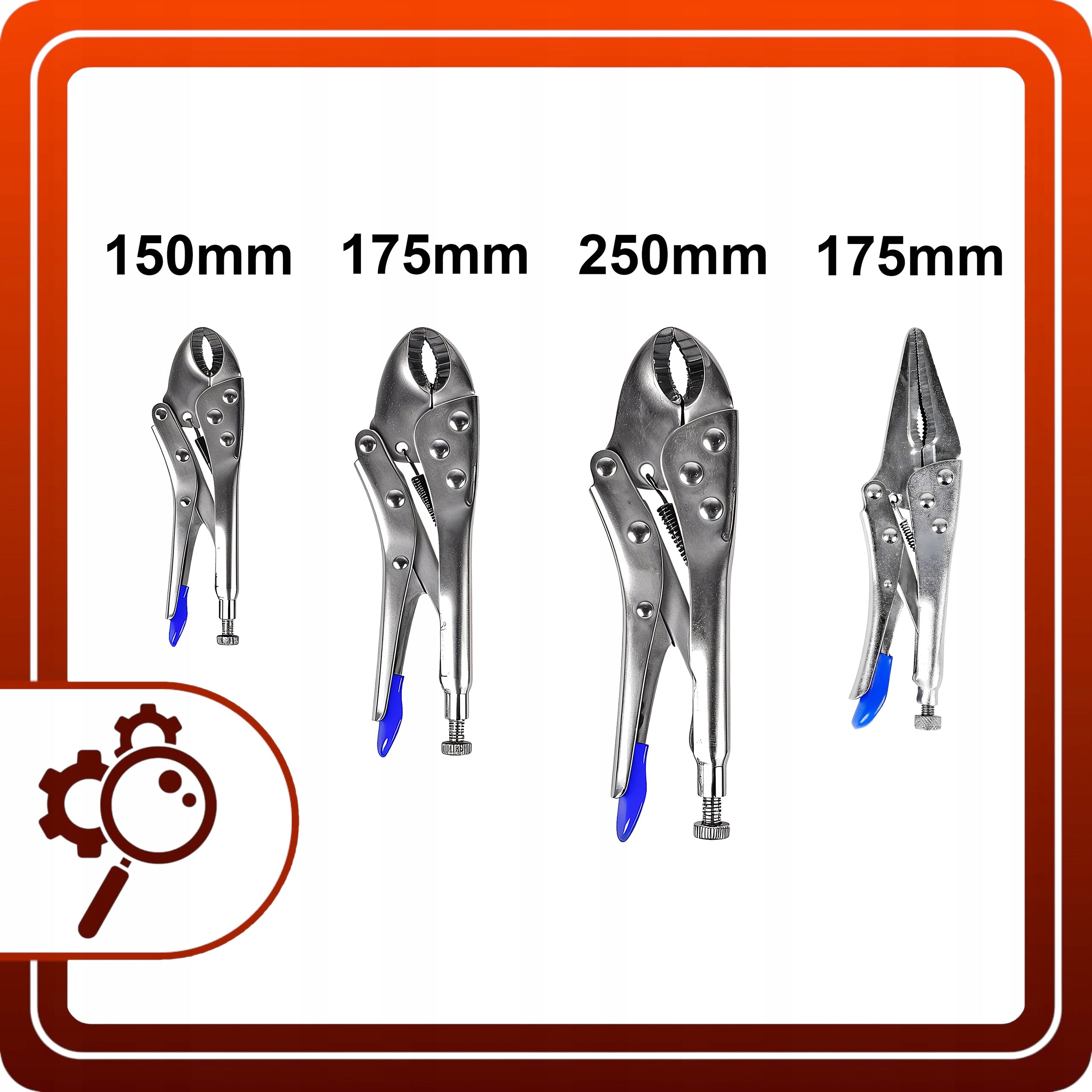 Morsea Crimping Pliers Set of 4 Wrench Type Walrus Frog 150-250 mm Manufacturer code Szczypce zaciskowe Morse'a Mors TT10221