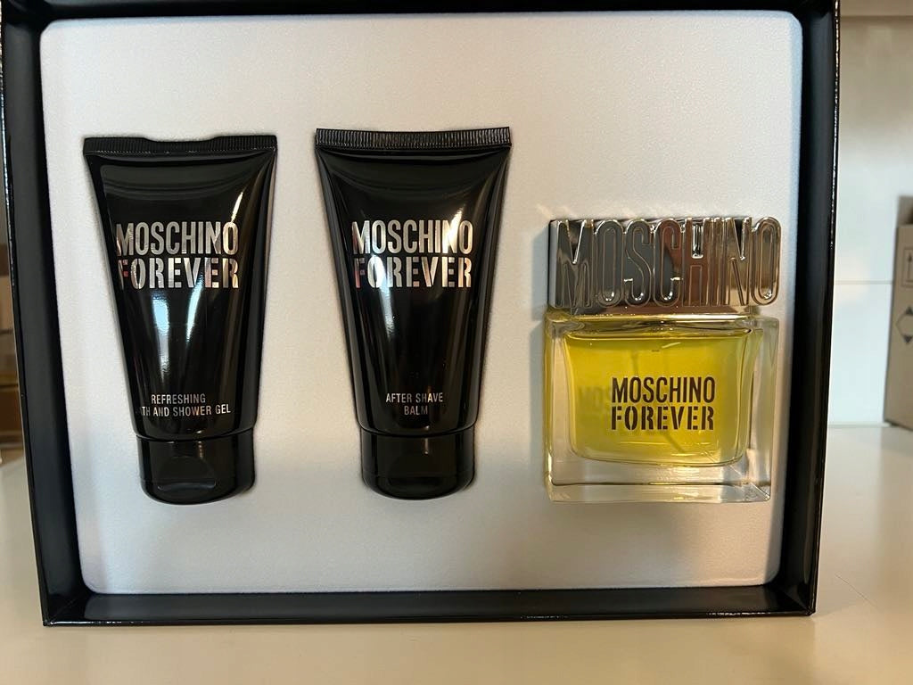 Moschino Forever For Men set 50ml.EDT+ 50ml.S.G+50ml.A.S from Konju9 Packaging status original