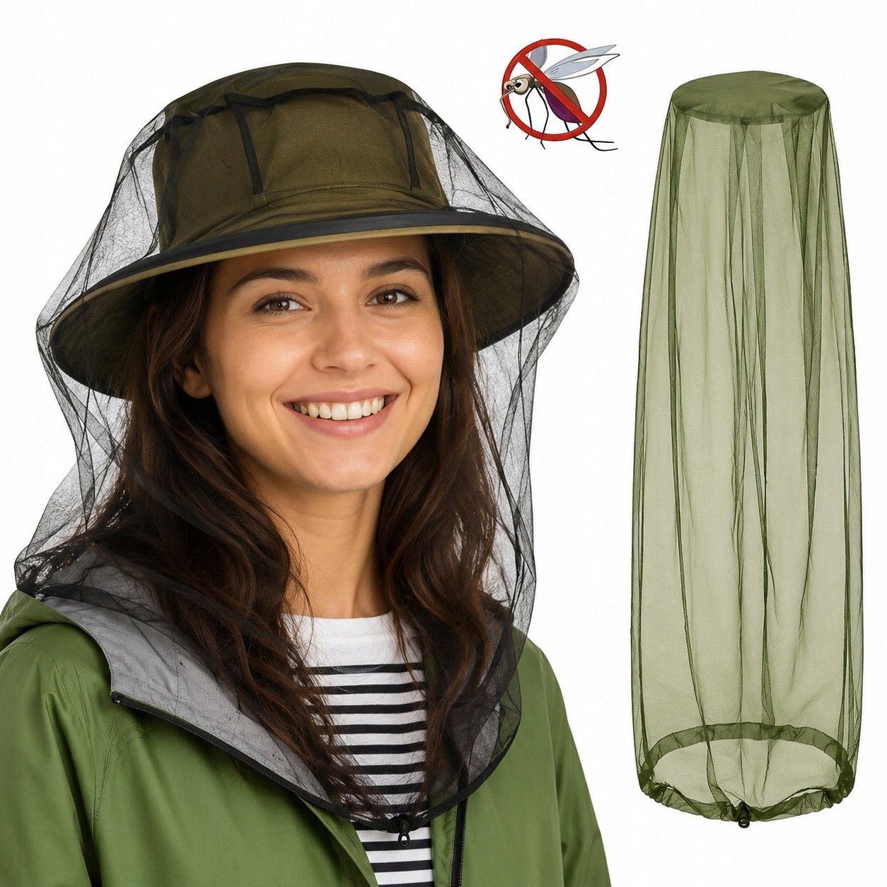 Mosquito Net Hat Cap Cover Against Mosquitoes Insects Protection