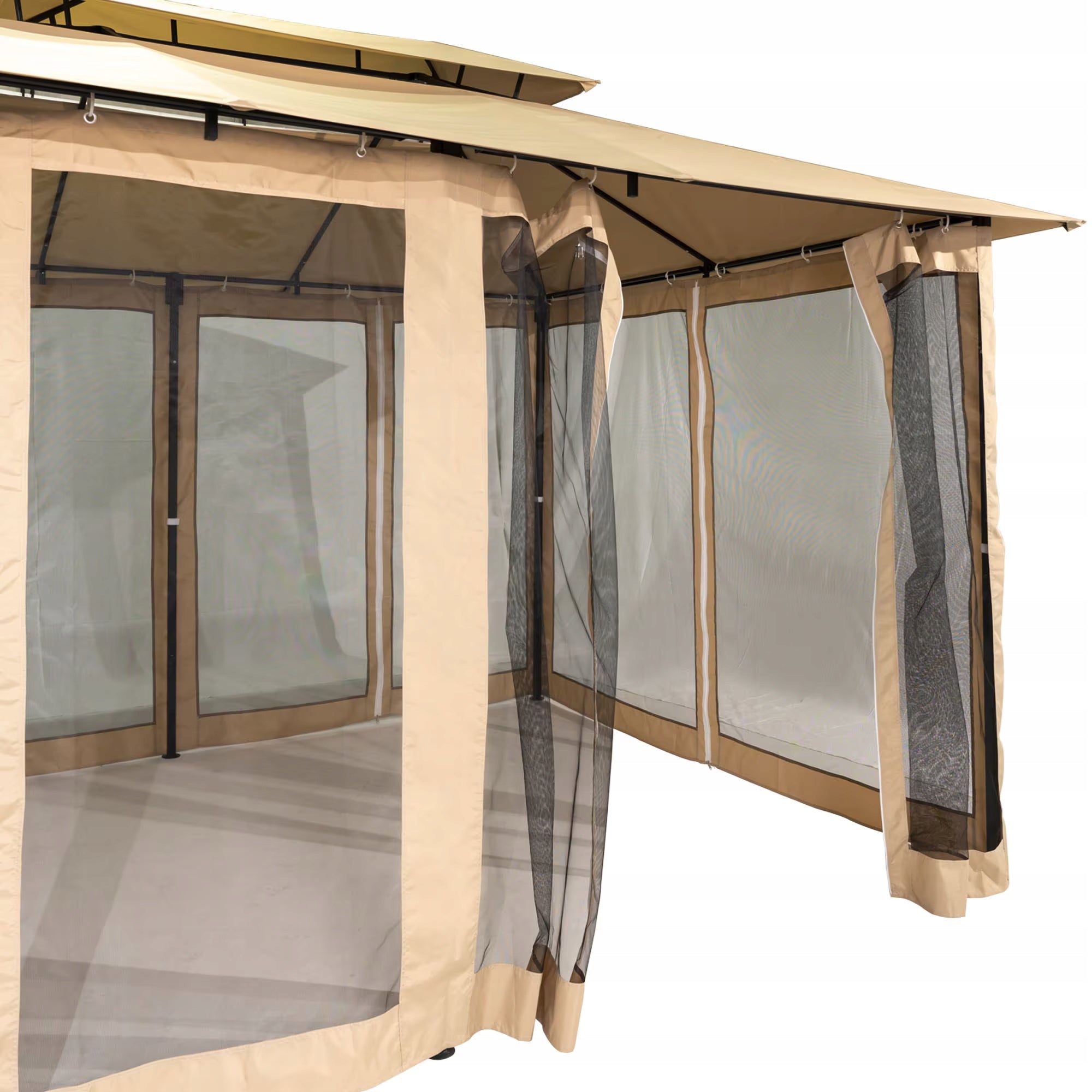 Mosquito Net Wall Set for Comfort Pavilion 4x3m ANTHRACITE 6 pcs. Number of windows none