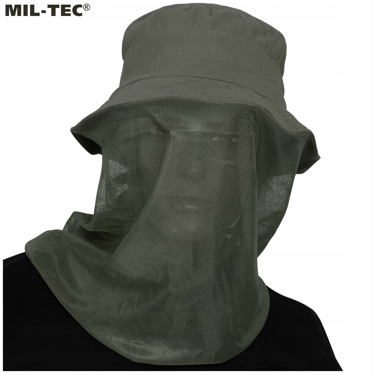 Mosquito net travel hat net protection against mosquitoes MIL-TEC +GR. Color green