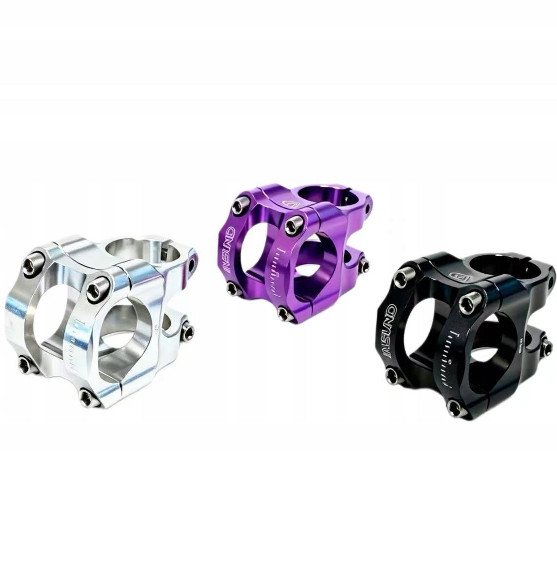 Mostek MTB CNC aluminium31.8x28.6mm jednoc2esciowywytrzymaly fioletowy Brand no brand