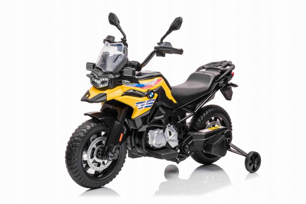 Motor BMW F850 GS for children's battery Yellow + Auxiliary wheels + Audio