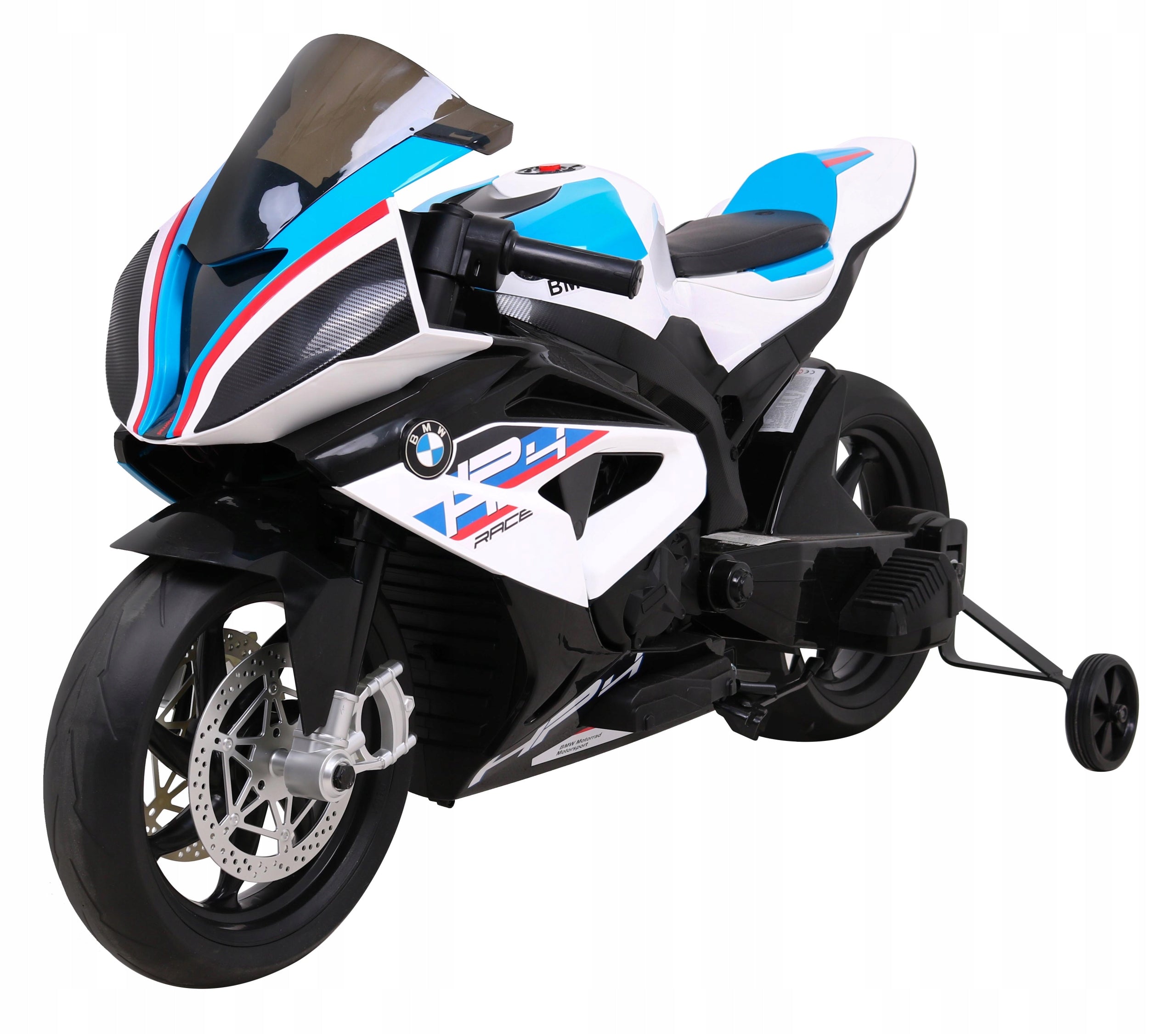 Vaikiškas elektrinis motociklas BMW HP4, baltas