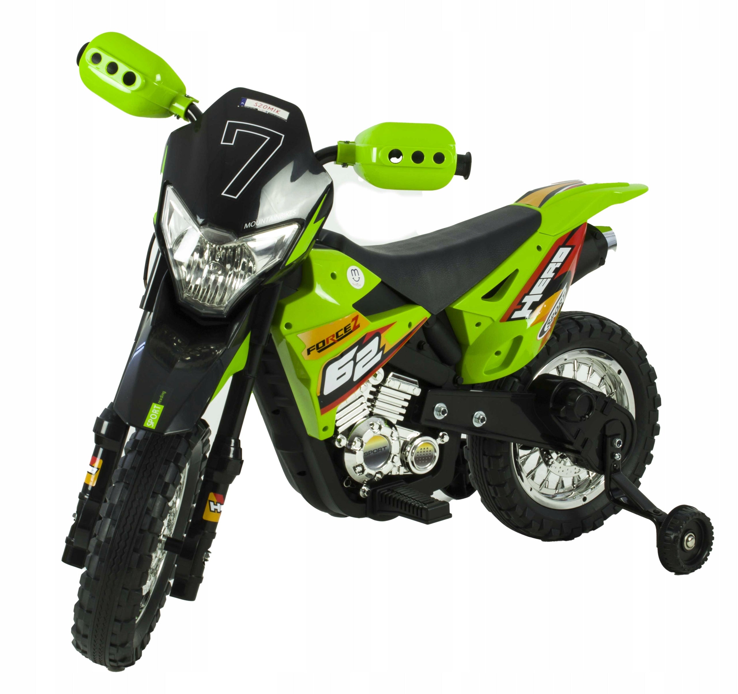 Motor Battery Operated Kids CROSS Leds Sounds Board Manufacturer code MOTO-M-9-ZIELONY