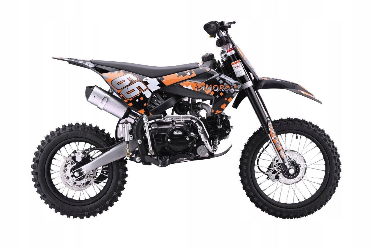 Motor Cross Combustion IMMORTAL 110cc 4 Gears Wheels 14/12 Orange Packaging status original