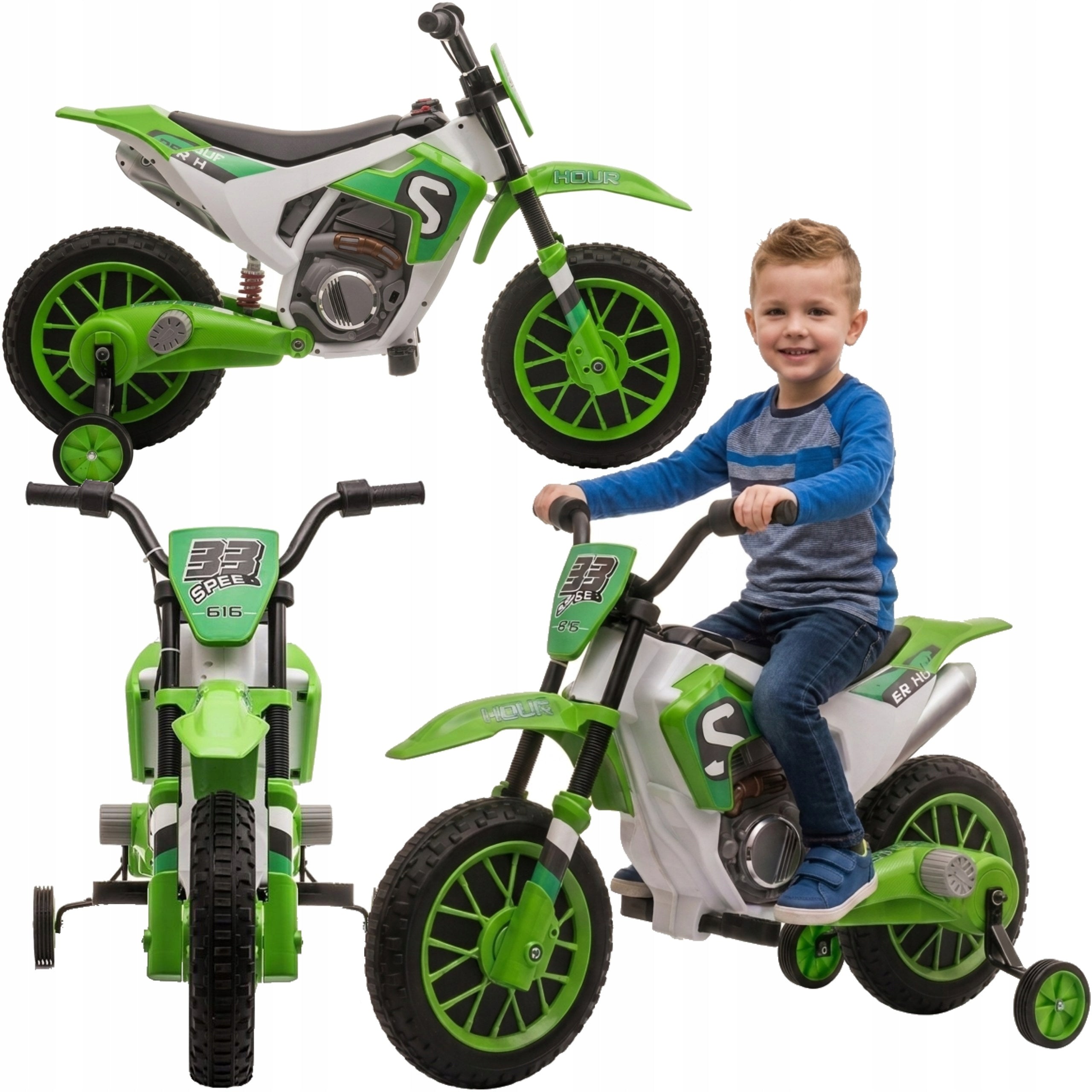 Motor For Electric Battery For Child Sports 12 V Green