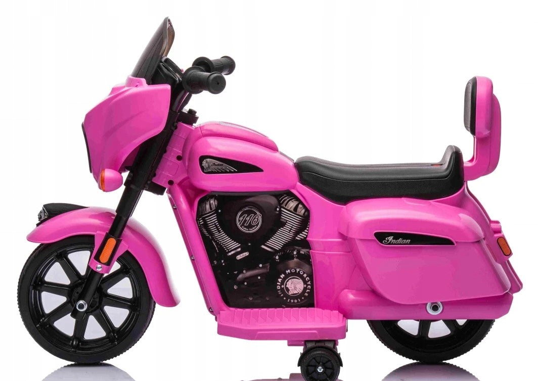 Motor Motorcycle Chopper 6V 35W Led Side Wheels Pink Brand Bemi Toys