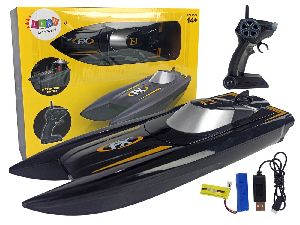 Motorboat R/ C 1:47 2,4G range 50m 290x230 mm Lean Toys