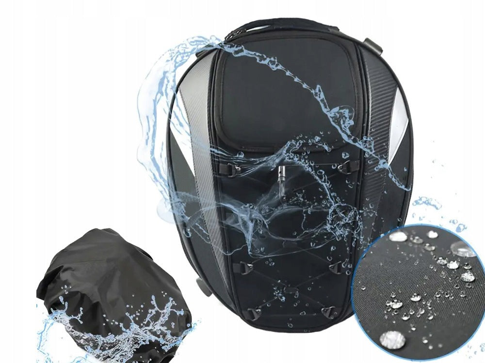 Motorcycle Backpack Helmet Waterproof Pouch Bag Seat 2in1 Manufacturer no brand