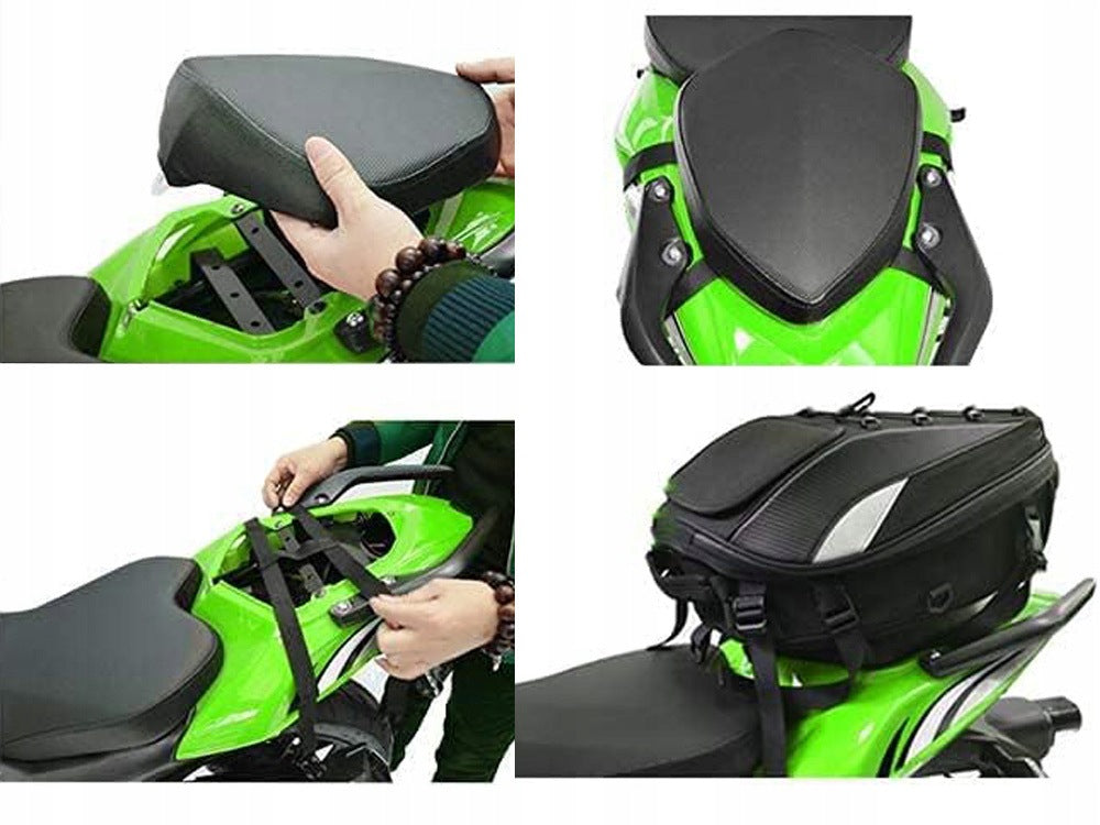 Motorcycle Backpack Helmet Waterproof Pouch Bag Seat 2in1 Product weight with unit packaging 0.344 kg