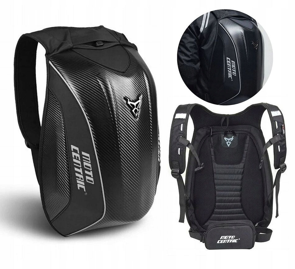 Motorcycle Backpack MOTOCENTRIC Carbon Black Motorcycle City for Laptop 30L