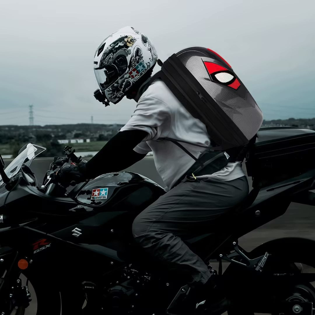 Motorcycle Backpack for Helmet Waterproof LED Display Bluetooth App Manufacturer no brand