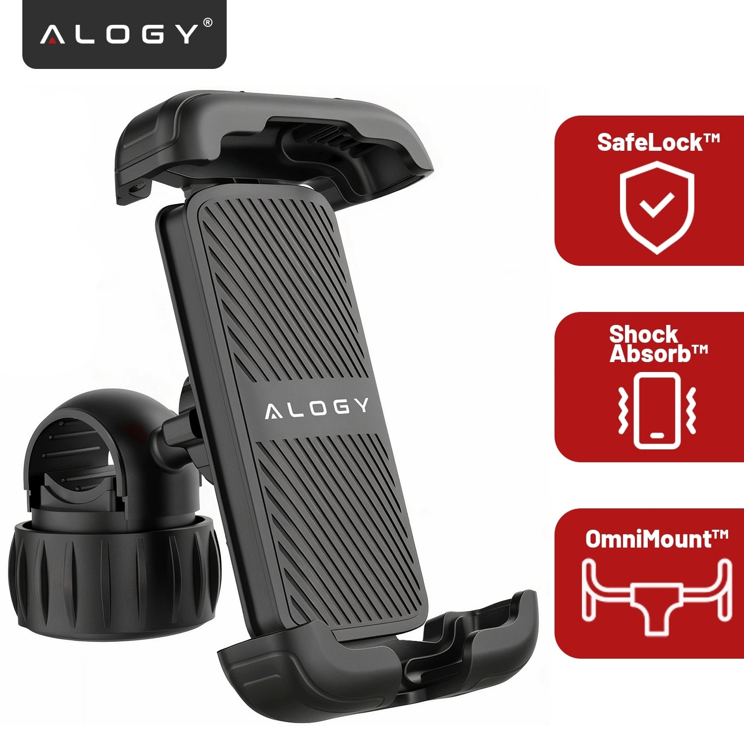 Motorcycle Bike Phone Holder for Bike Handlebar Shockproof Manufacturer code Uchwyt rowerowy regulowany do telefonu