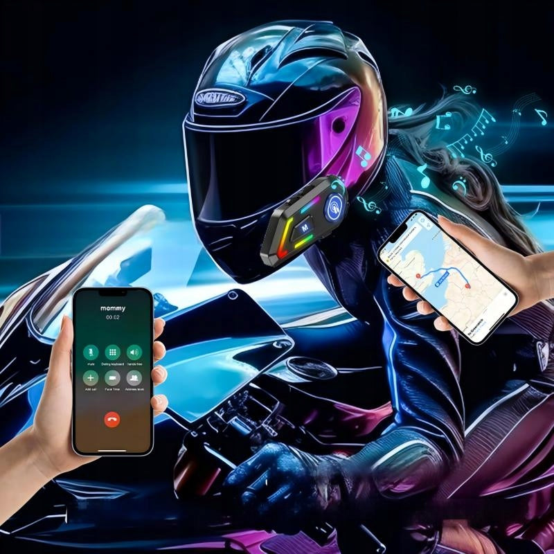 Motorcycle Headphones 5.3 Bluetooth 1000mAh, RGB,Fast Connection, ANC Manufacturer no brand