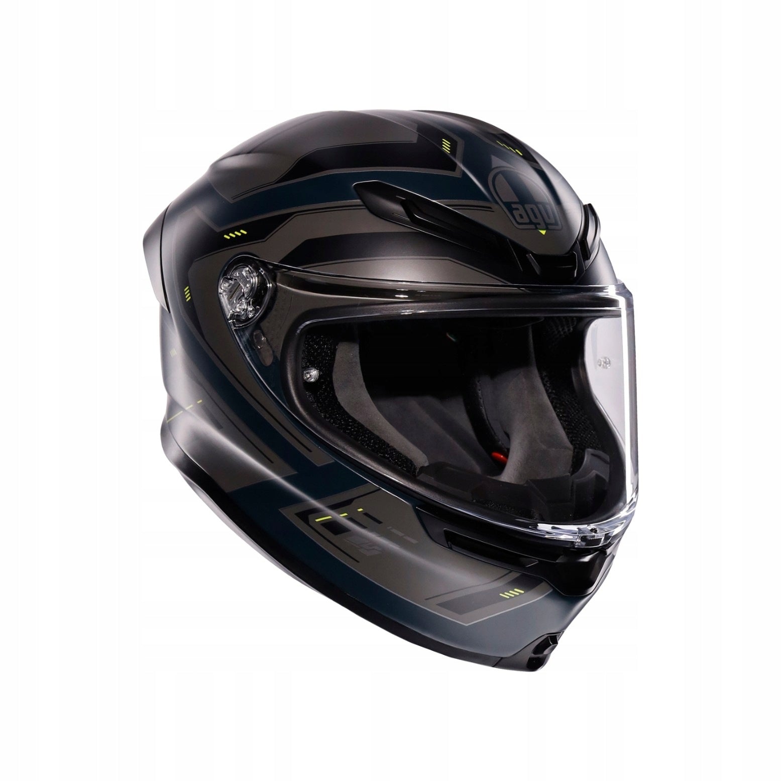 Motorcycle Helmet AGV K6 S Enhance Grey/Yellow-Fluo L