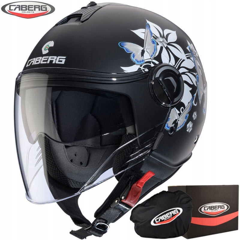 Motorcycle Helmet Caberg Riviera V4 X Mia Black Mat/White/Grey XS