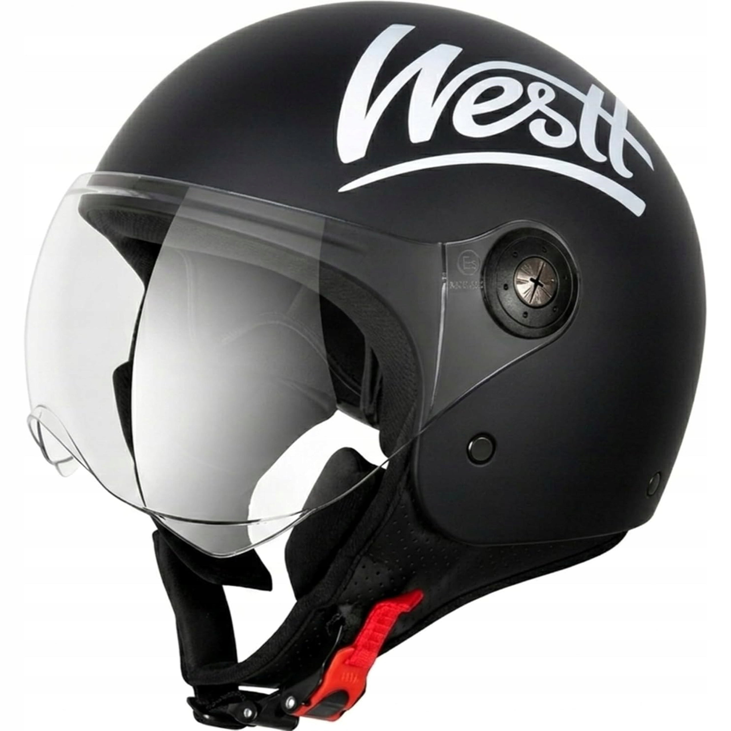 Motorcycle Helmet Classic Retro Black Mat Open Viewfinder r. M WESTT Jet
