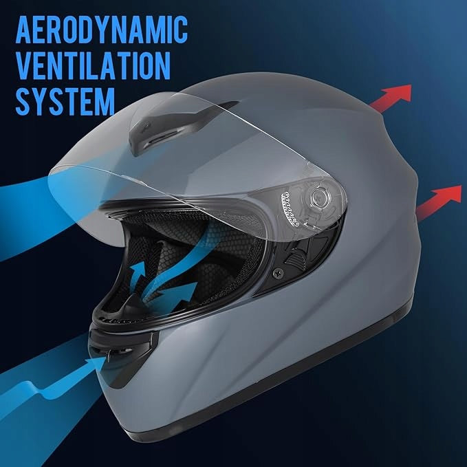 Motorcycle Helmet Favoto Integral L 59-60 cm Grey ECE Manufacturer no brand