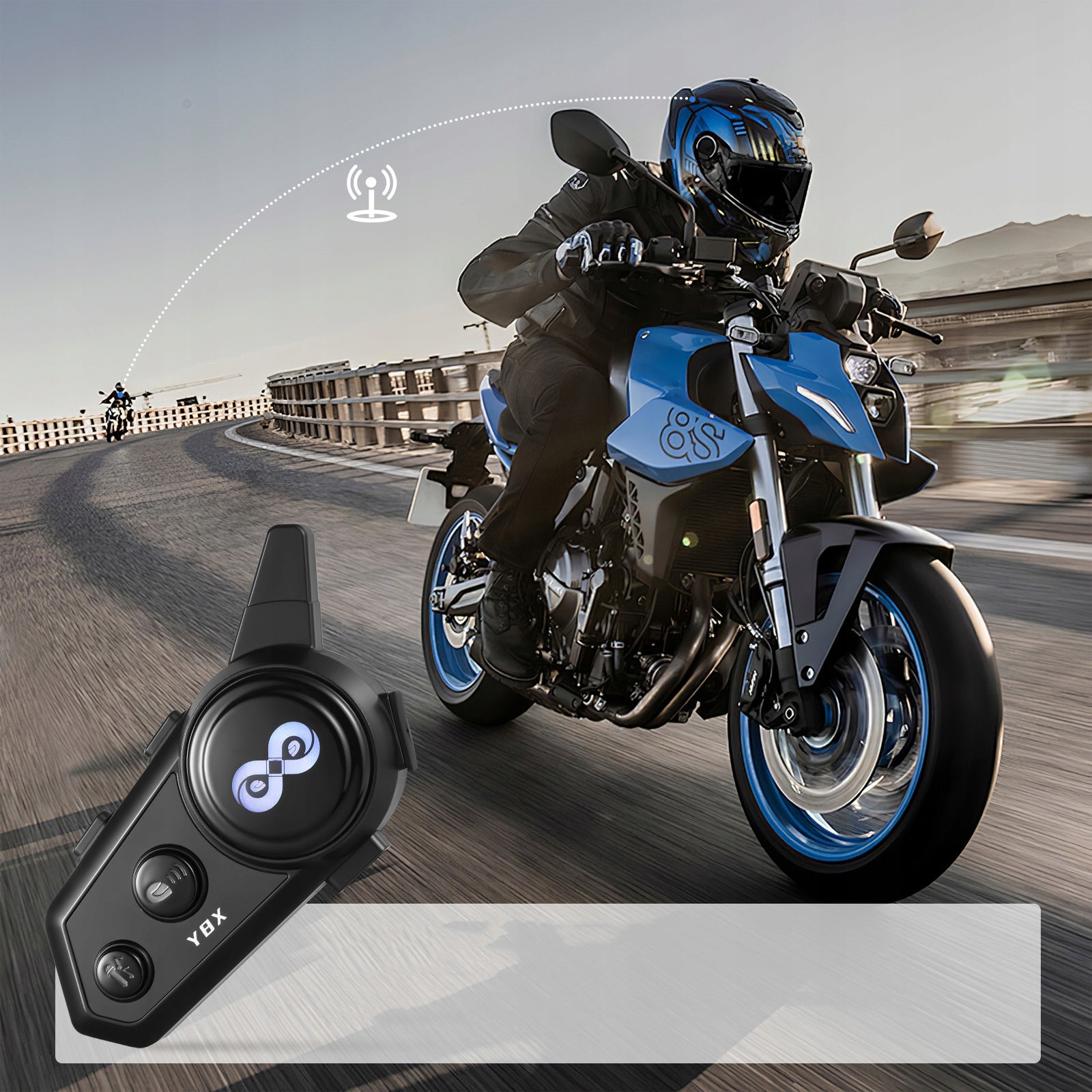 Motorcycle Helmet Headset: 2 Way Intercom Y8X MESH-Voices Assistant,BT5.4 Manufacturer's catalog number 4896031771912