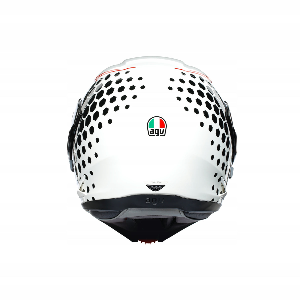 Motorcycle Helmet Jaw AGV Compact ST Detroit White/Red XS Visor Features enhanced scratch resistance integrated sun visor