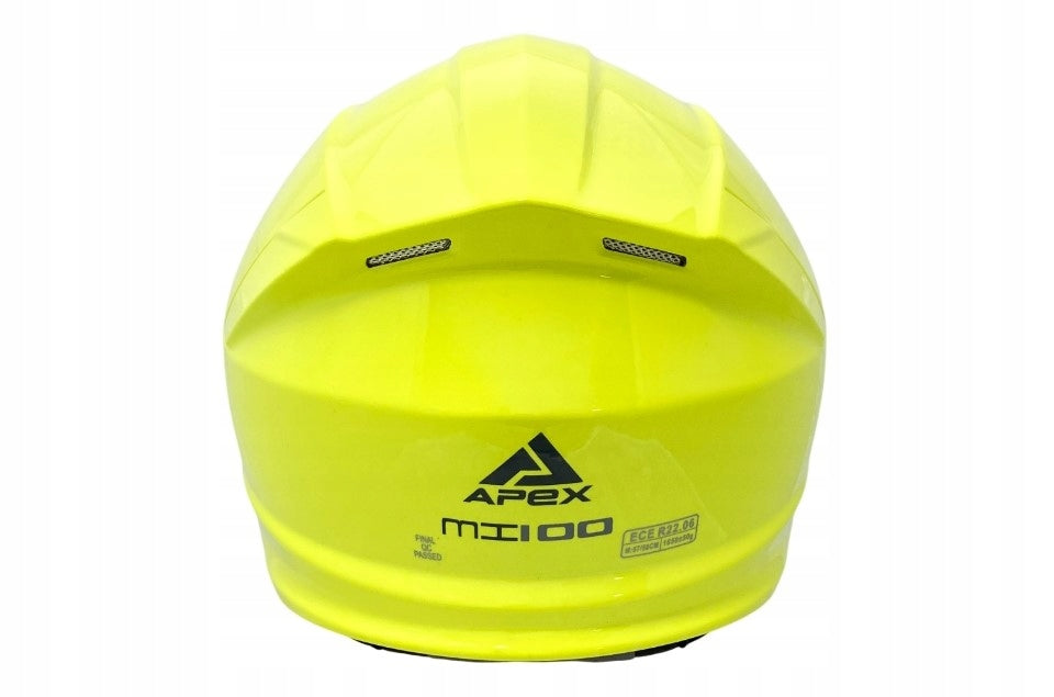 Motorcycle Helmet, Jaw Apex MI100, Size L, Yellow Fluo Manufacturer no brand