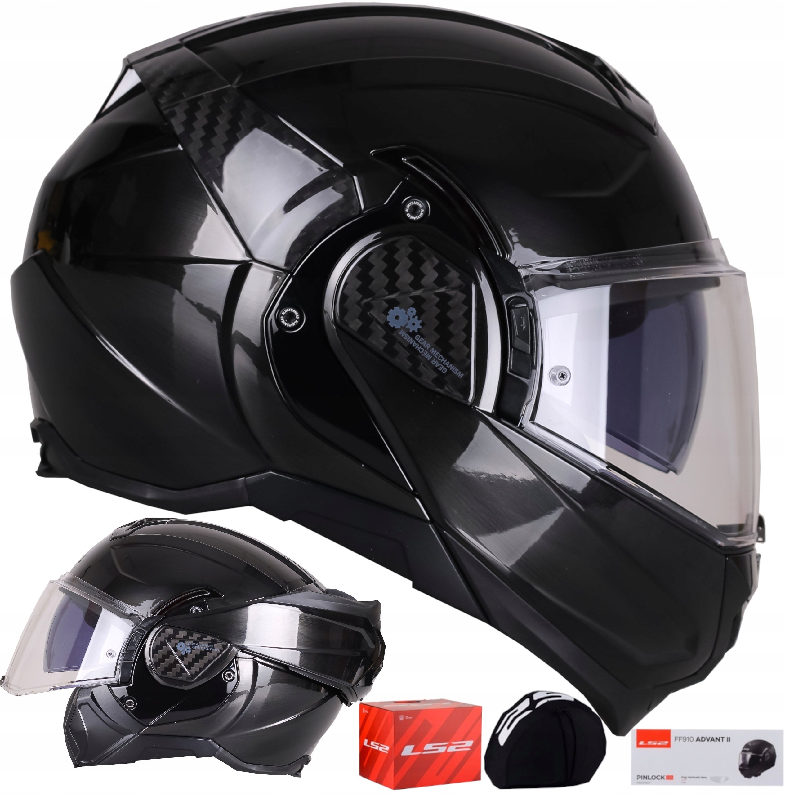Motorcycle Helmet LS2 | ADVANT II JEANS Titanium | Jaw Helmet | FF910