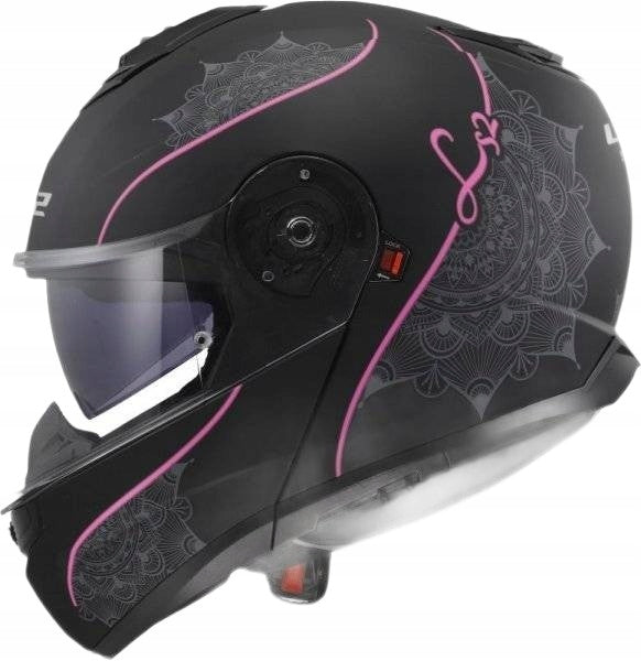 Motorcycle Helmet LS2 FF908 STROBE II LUX M.BLACK PINK-06 S Size S