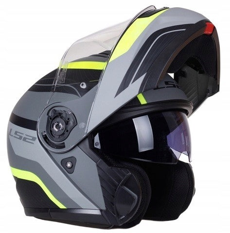 Motorcycle Helmet LS2 FF908 STROBE II MONZA Jaw Fluo Size XL Visor Features enhanced scratch resistance integrated sun visor