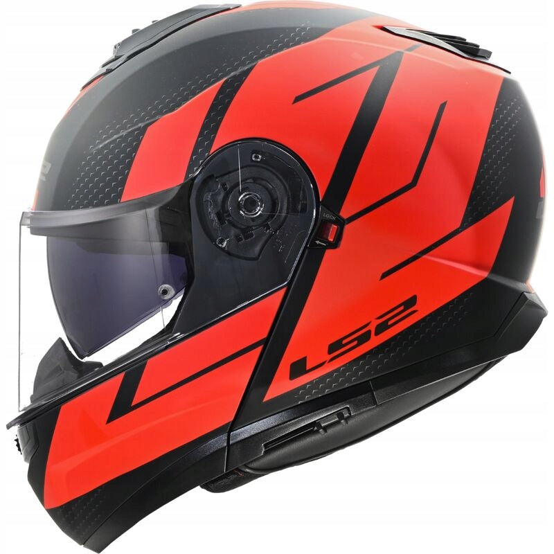 Motorcycle Helmet LS2 | STROBE II Code M. Black Red | Jaw Helmet | FF908 EAN (GTIN) 6942141777493