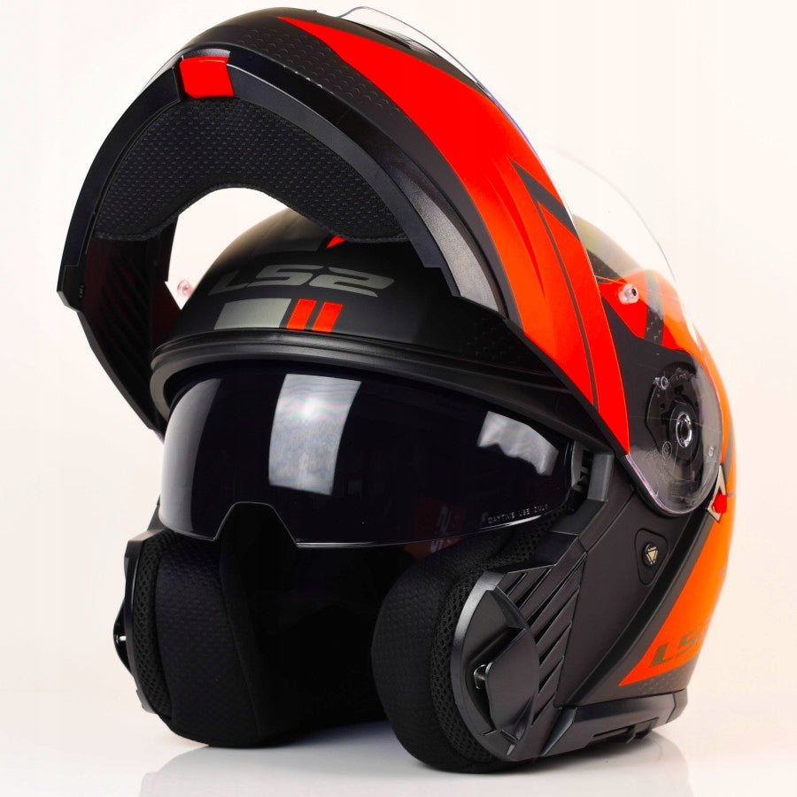 Motorcycle Helmet LS2 | STROBE II Code M. Black Red | Jaw Helmet | FF908 Manufacturer's catalog number 569082431XXL