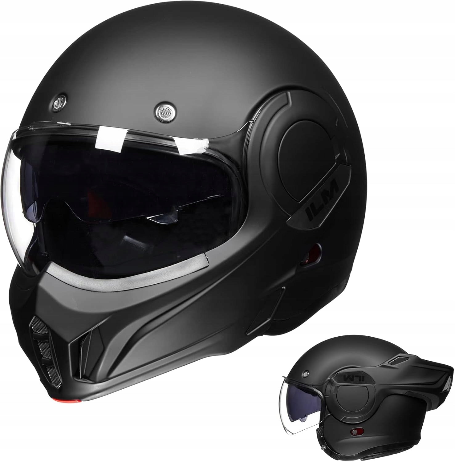 Motorcycle Helmet Modular Black Mat Size S Jaw Folding Size S