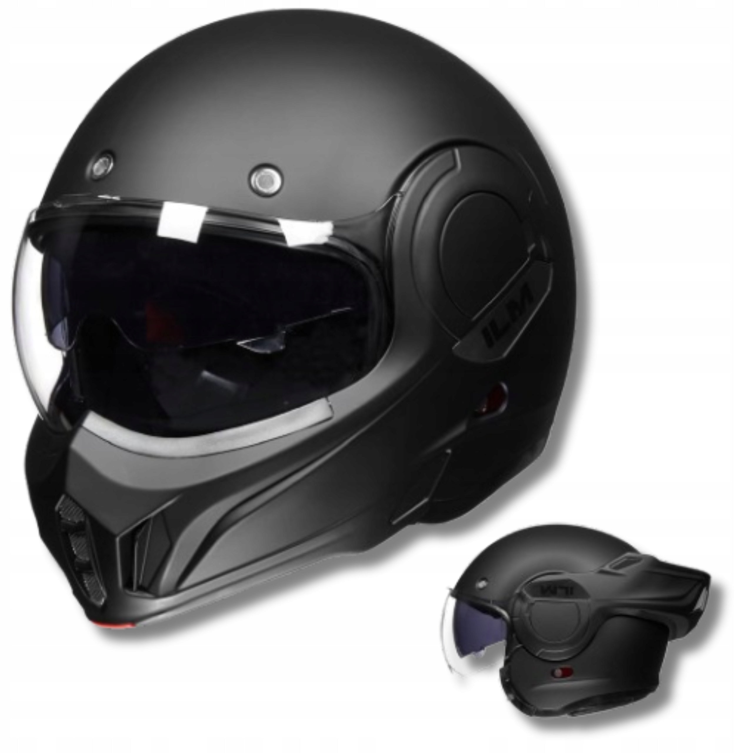 Motorcycle Helmet Modular Black Mat Size S Jaw Folding
