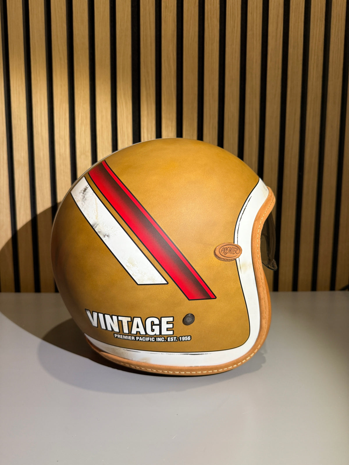 Motorcycle Helmet Premier Helmets Vintage Evo Platin ed BOS Size S