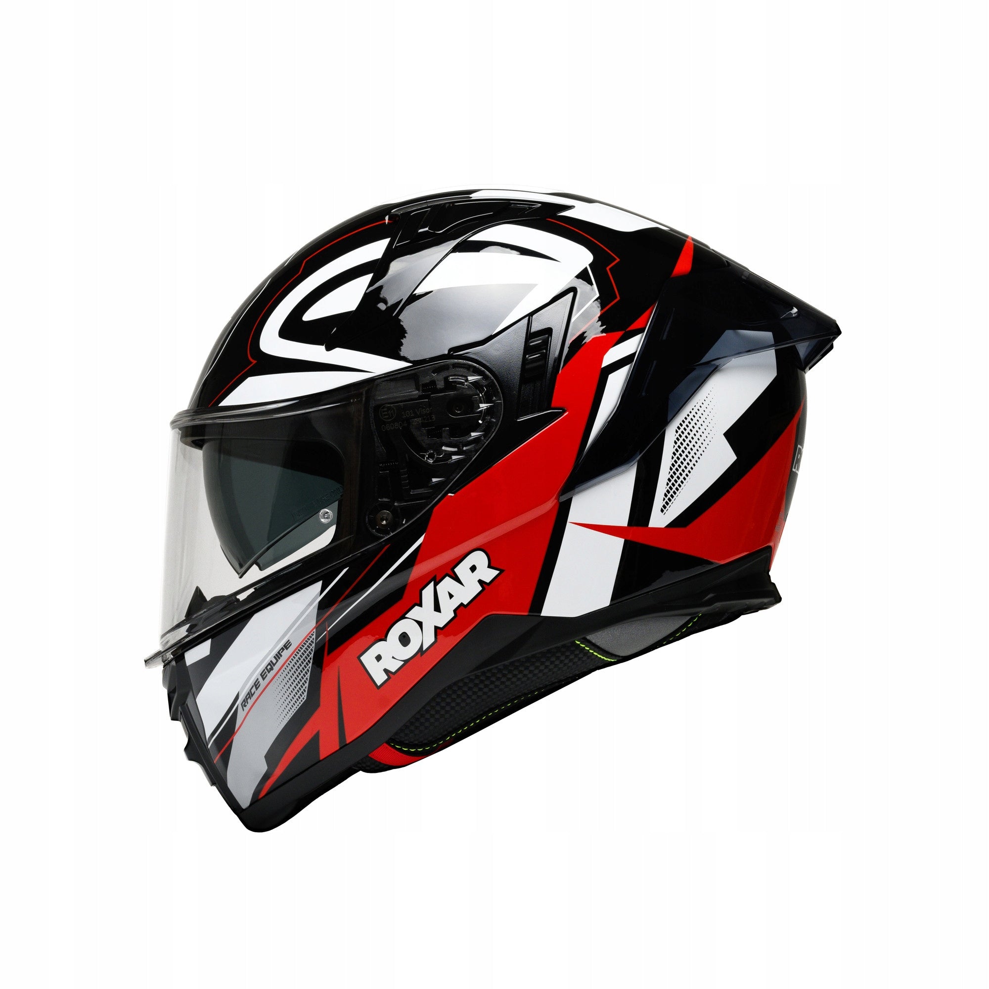 Motorcycle Helmet ROXAR BAYAMO EVO RACE Black/ white/ red 2XL
